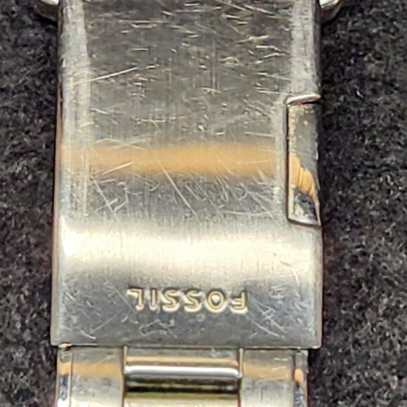 Fossil Grant Chronograph Watch Men FS4532 43mm Silver Tone New Battery - Picture 4 of 7